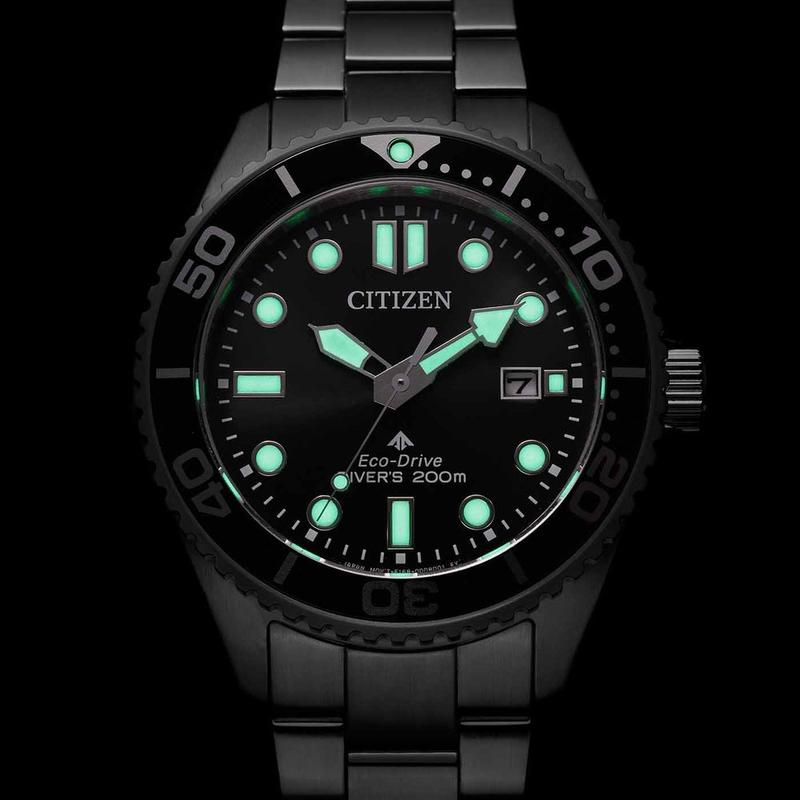 Citizen Promaster Eco-Drive Diver Solar Stainless Steel Men's Dive Watch