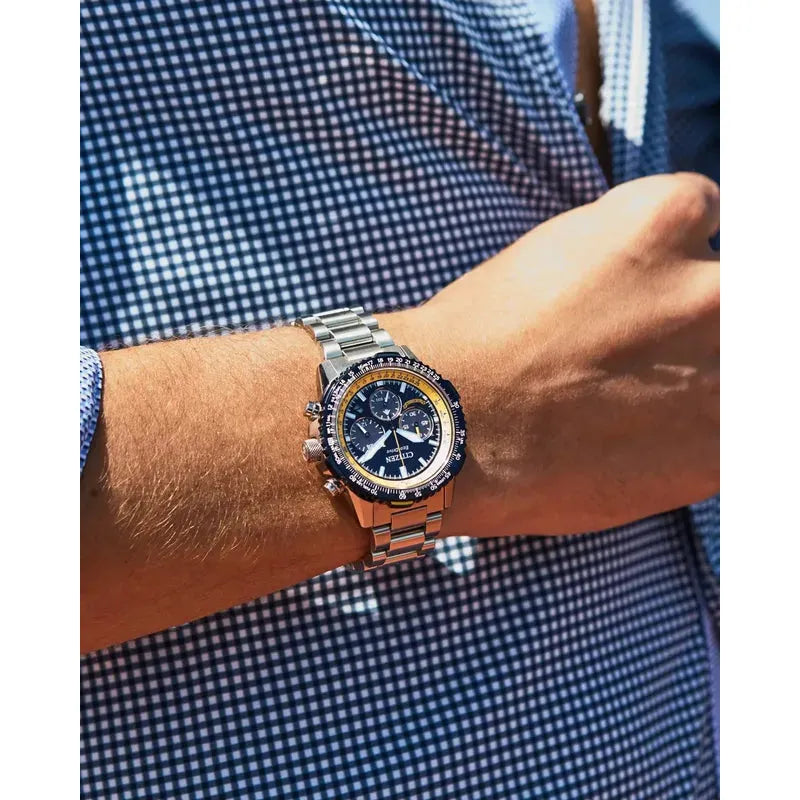 Citizen Promaster Sky Blue Angels Eco-Drive Chronograph Stainless Steel Watch