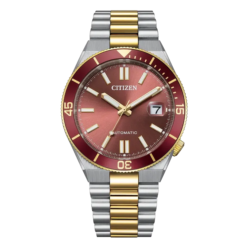 Citizen TSUYOSA Shore Automatic Two-Tone Maroon Watch