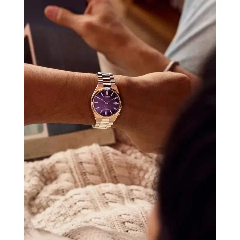 Citizen Tsuyosa Automatic Purple Dial Stainless Steel Bracelet Watch