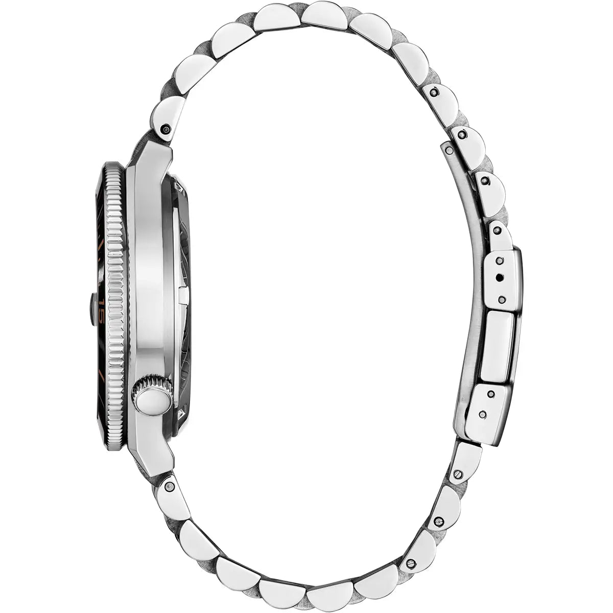 Citizen Tsuyosa Shore Timeslip Men's Stainless Steel Black Dial Watch