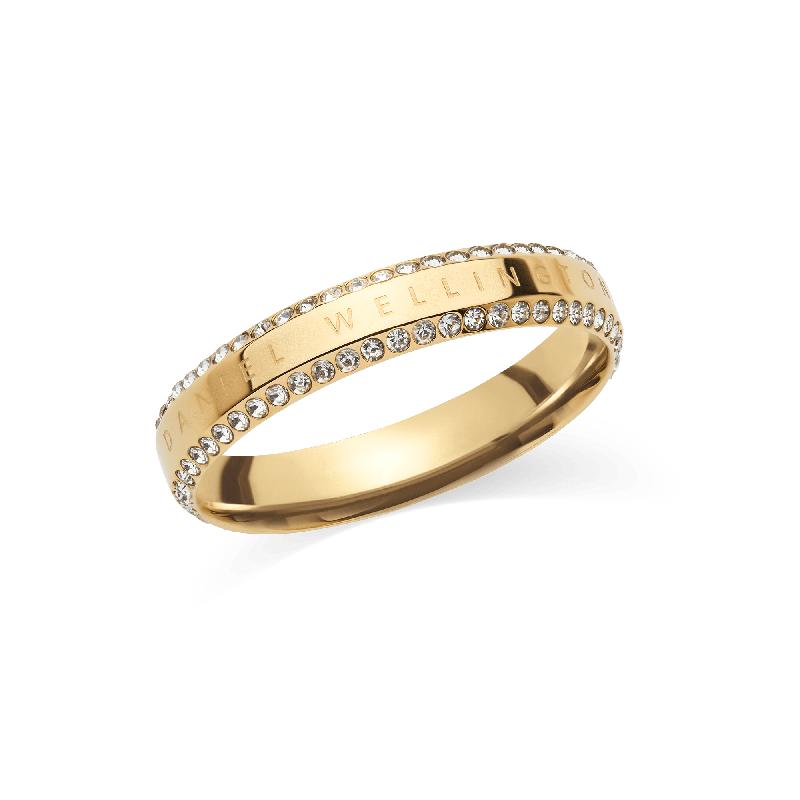 Classic Aura Duo Gold Ring with Double Sparkle Crystals