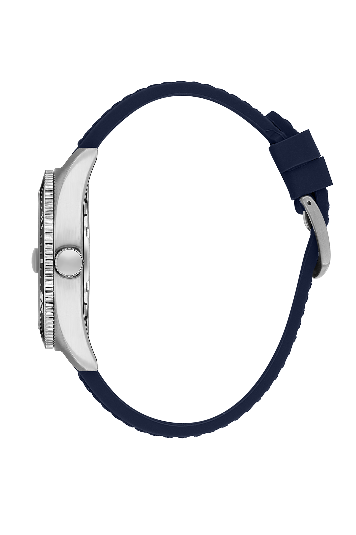 Daniel Klein Men’s Diver-Inspired Blue Dial Watch with Blue Silicone Strap