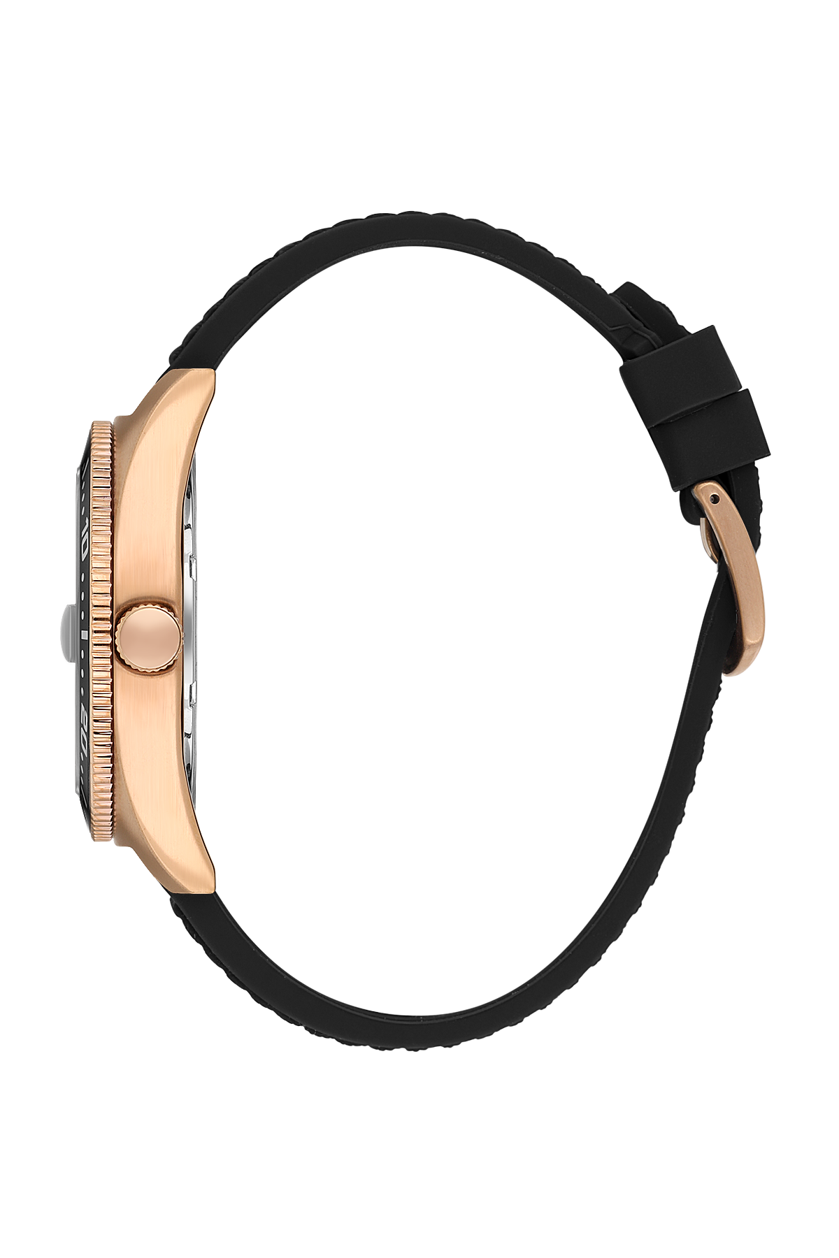 Daniel Klein Men’s Rose Gold-Tone Diver-Inspired Watch with Black Dial