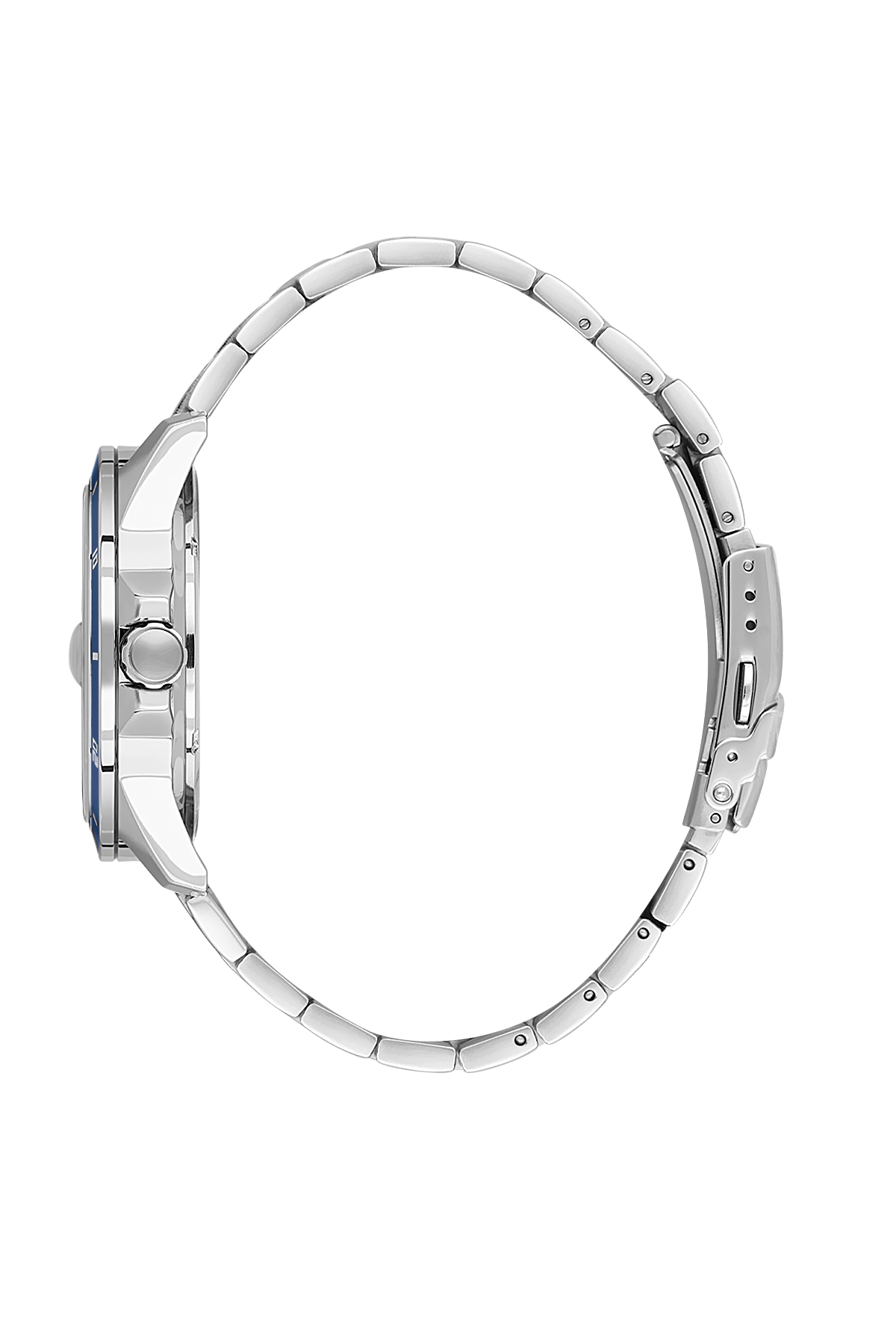 Daniel Klein Men’s Stainless Steel Sports Watch with Blue Textured Dial