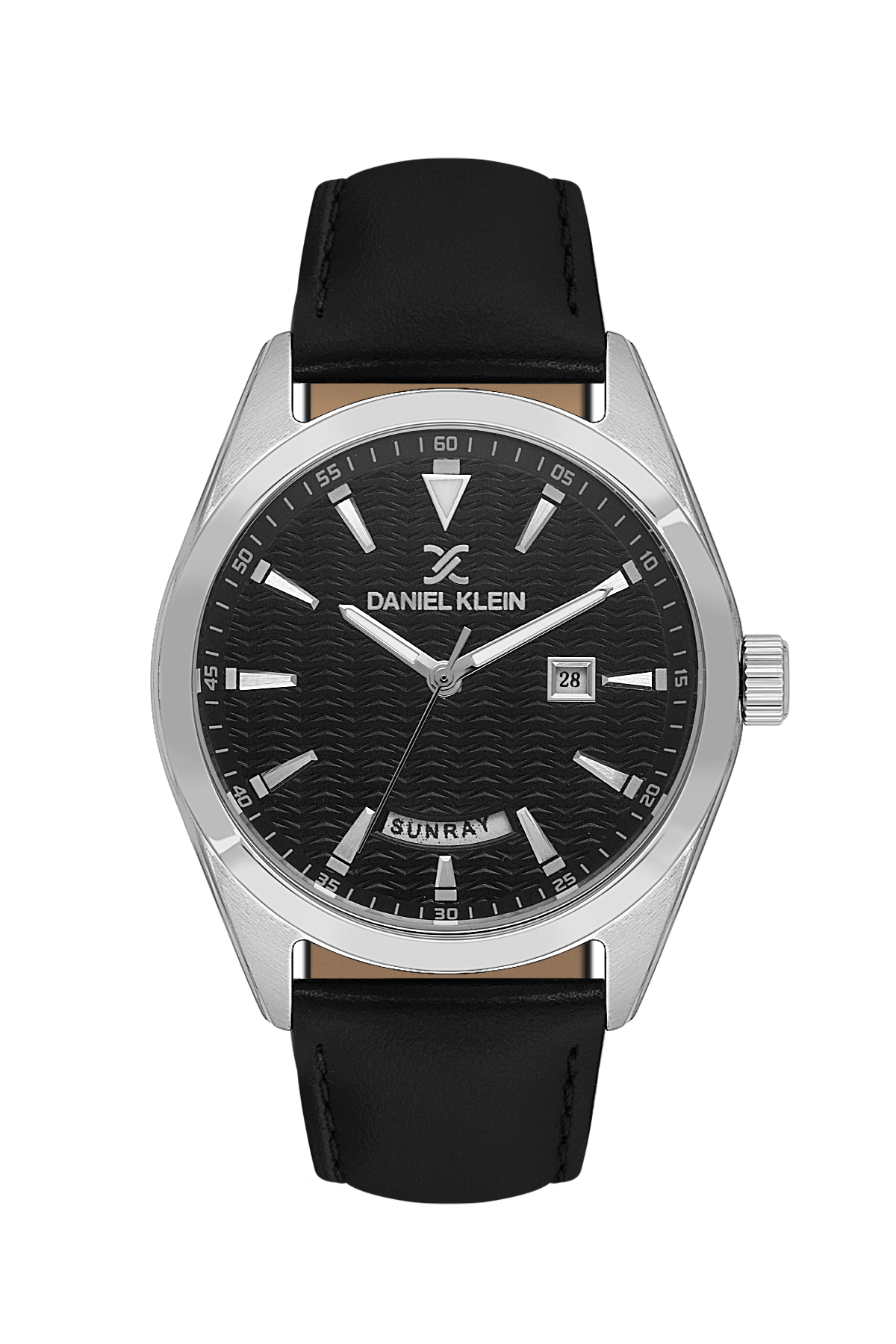 Daniel Klein Men’s Silver-Tone Watch with Black Dial