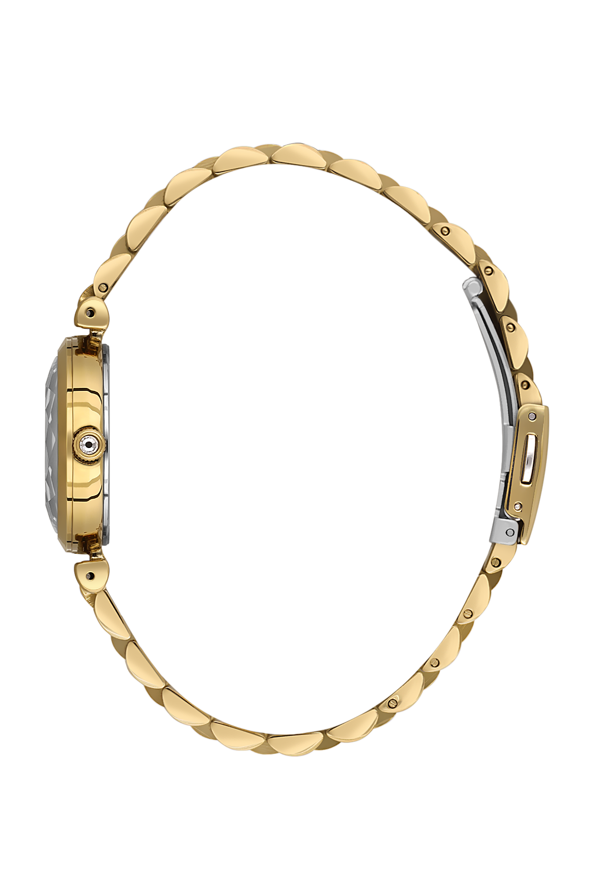 Daniel Klein Women’s Gold-Tone Crystal Accent Watch with Sunray Silver Dial