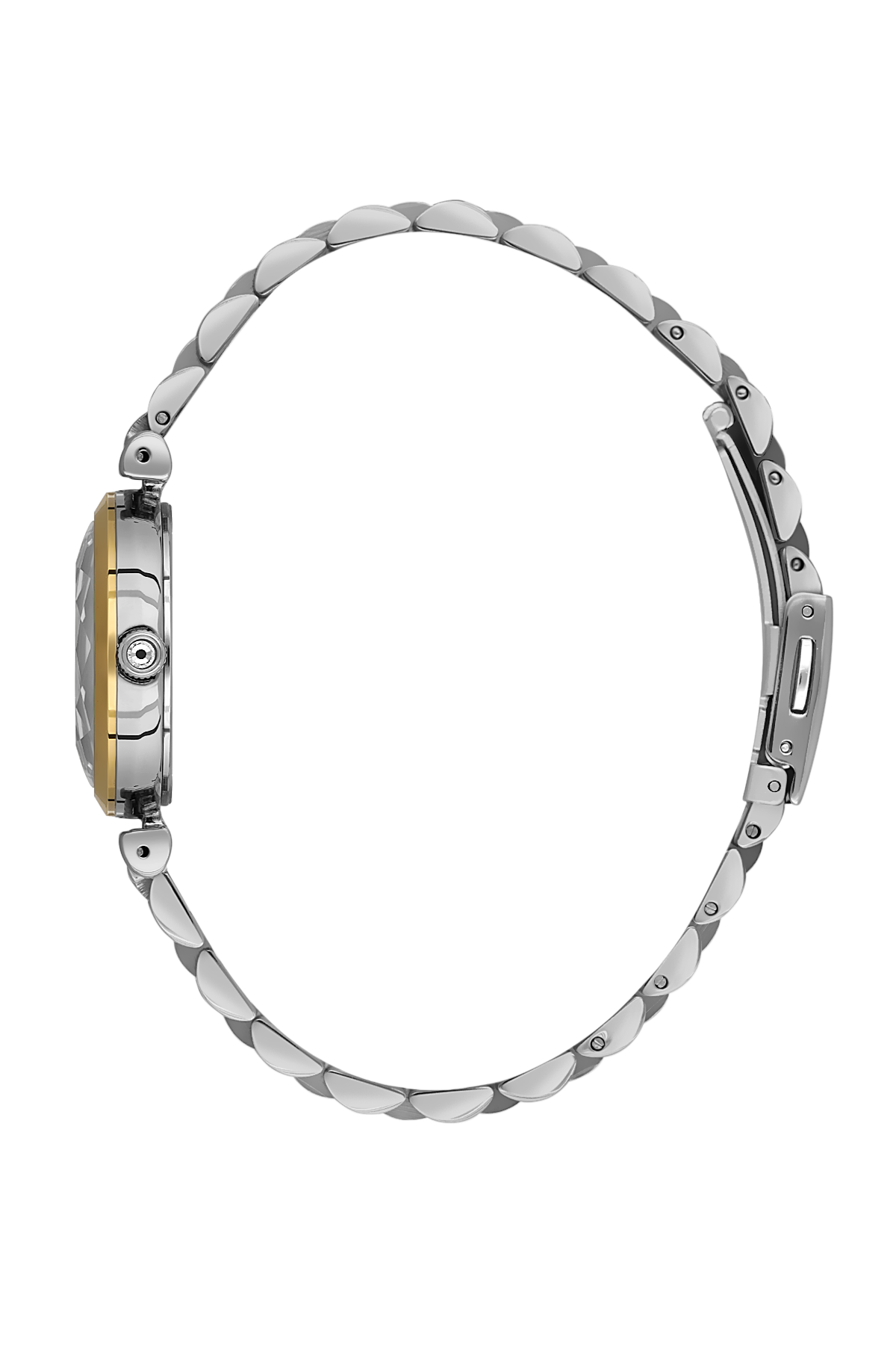 Daniel Klein Women’s Two-Tone Crystal Accent Watch with Silver Sunray Dial