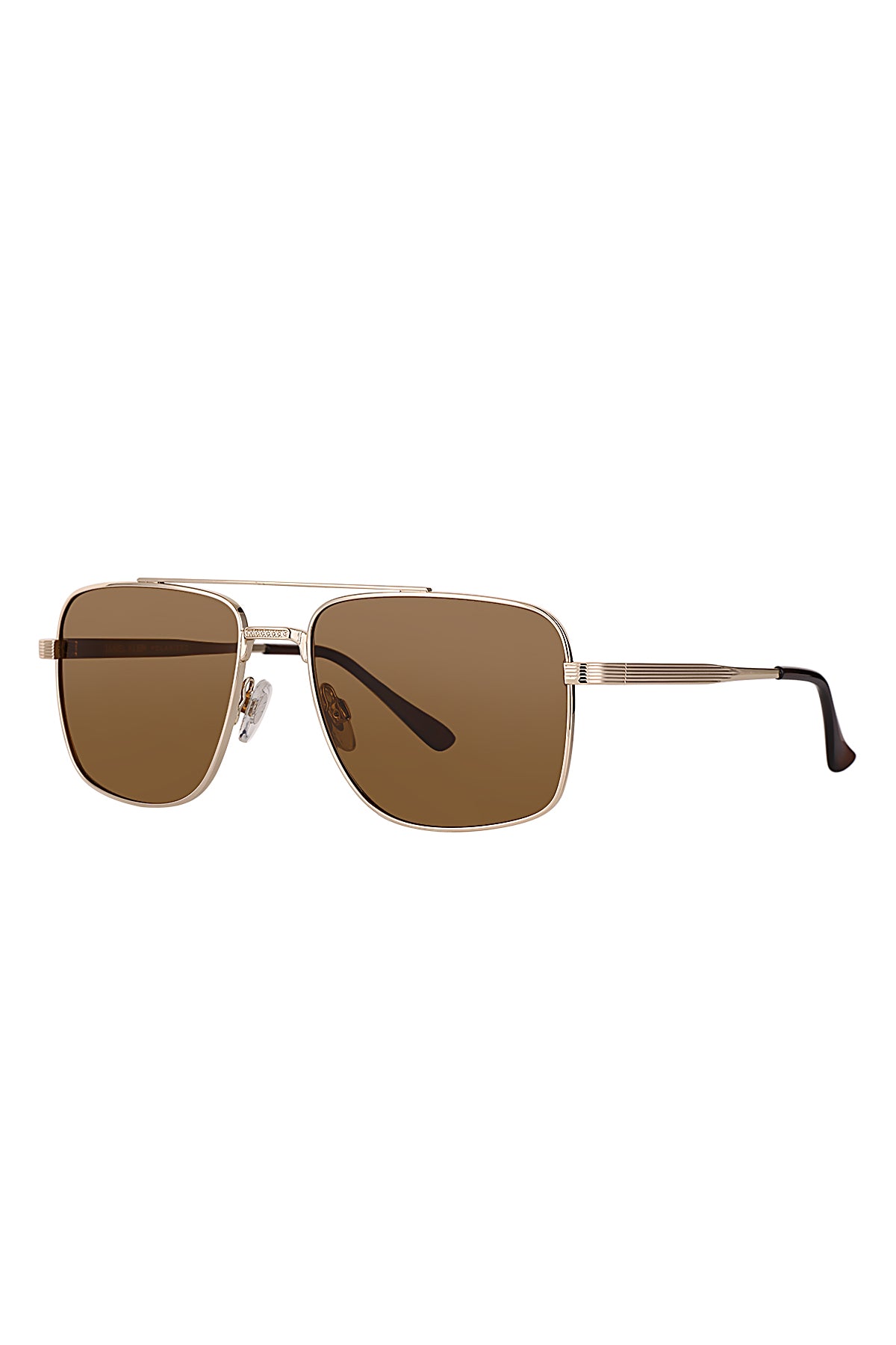 Daniel Klein Gold Metal Square Aviator Sunglasses