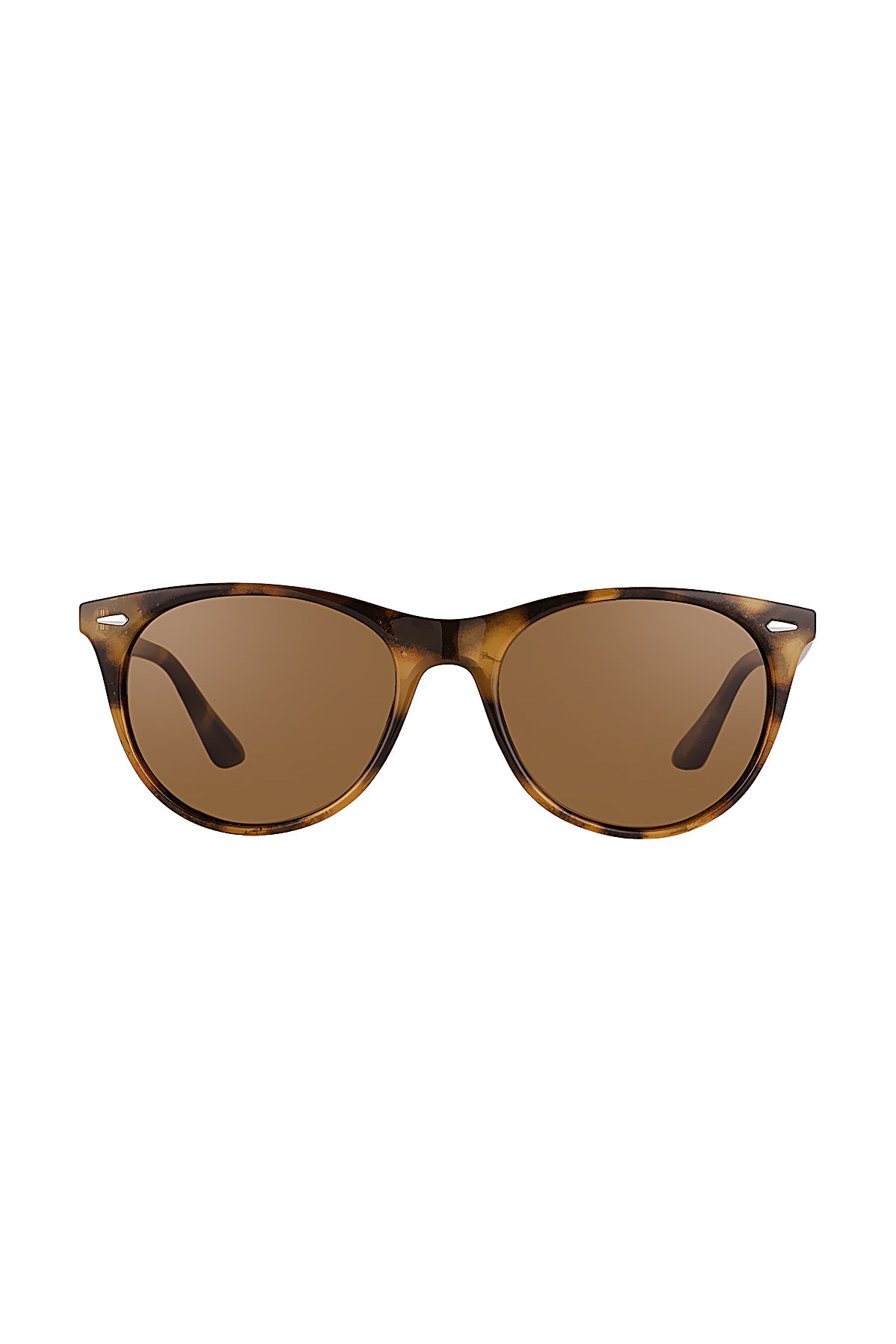 Daniel Klein Brown Havana Round Sunglasses