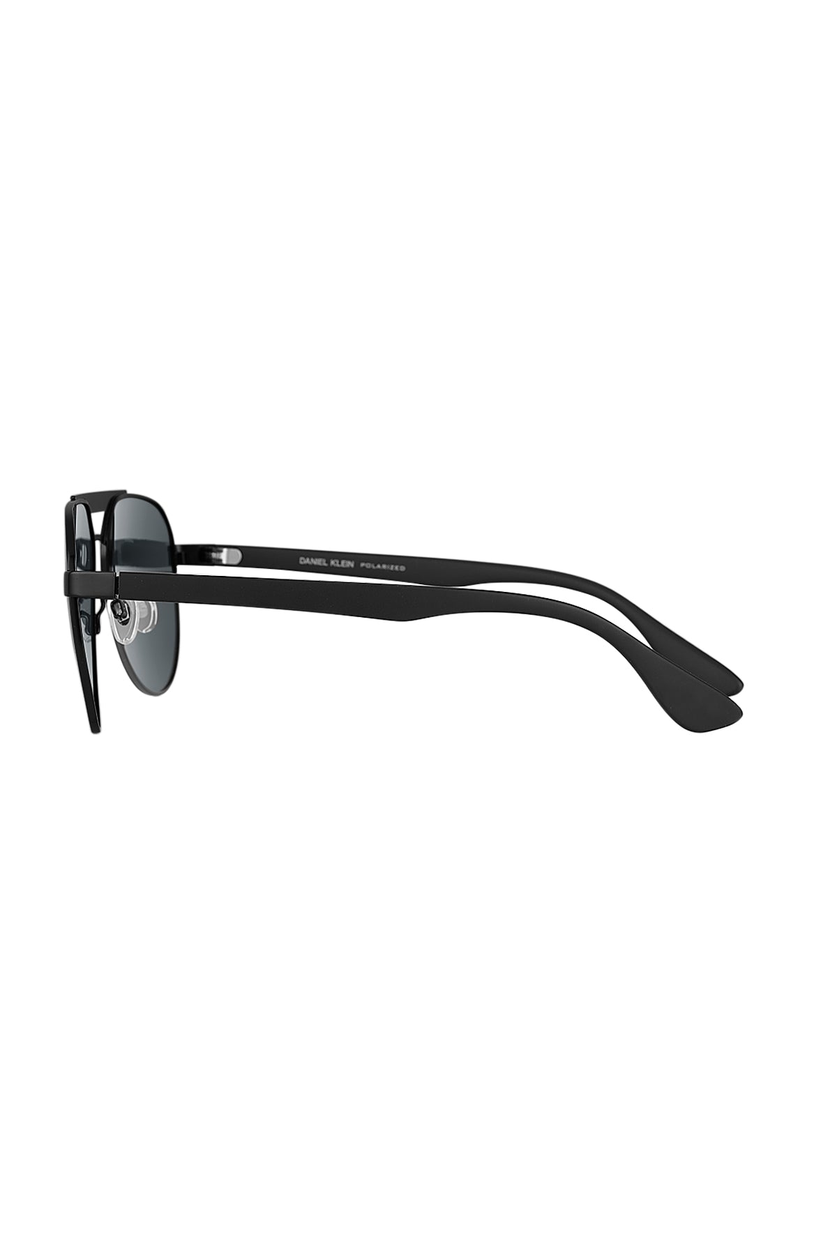Daniel Klein Matte Black Aviator Sunglasses