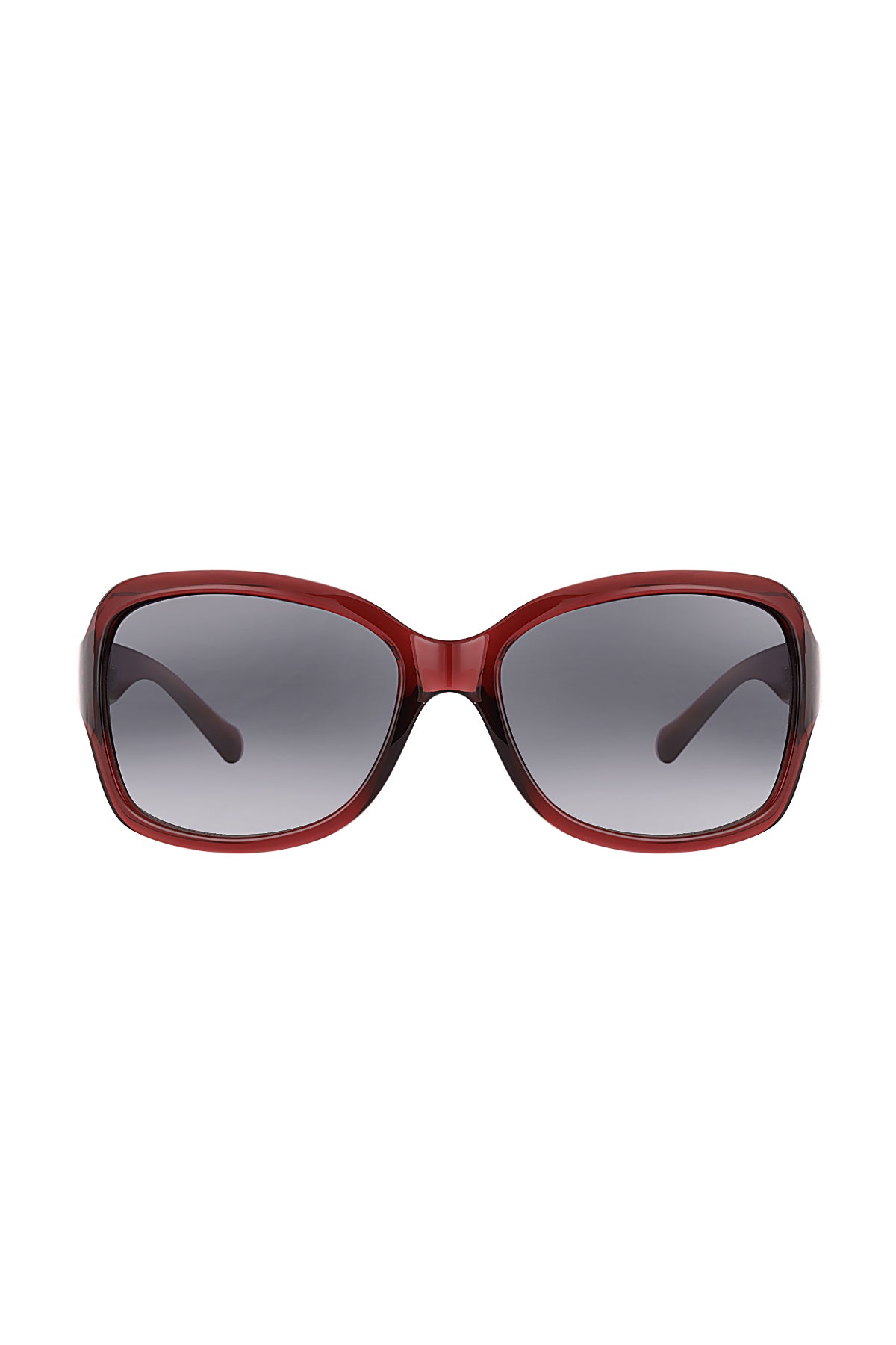 Daniel Klein Burgundy Oversized Square Sunglasses
