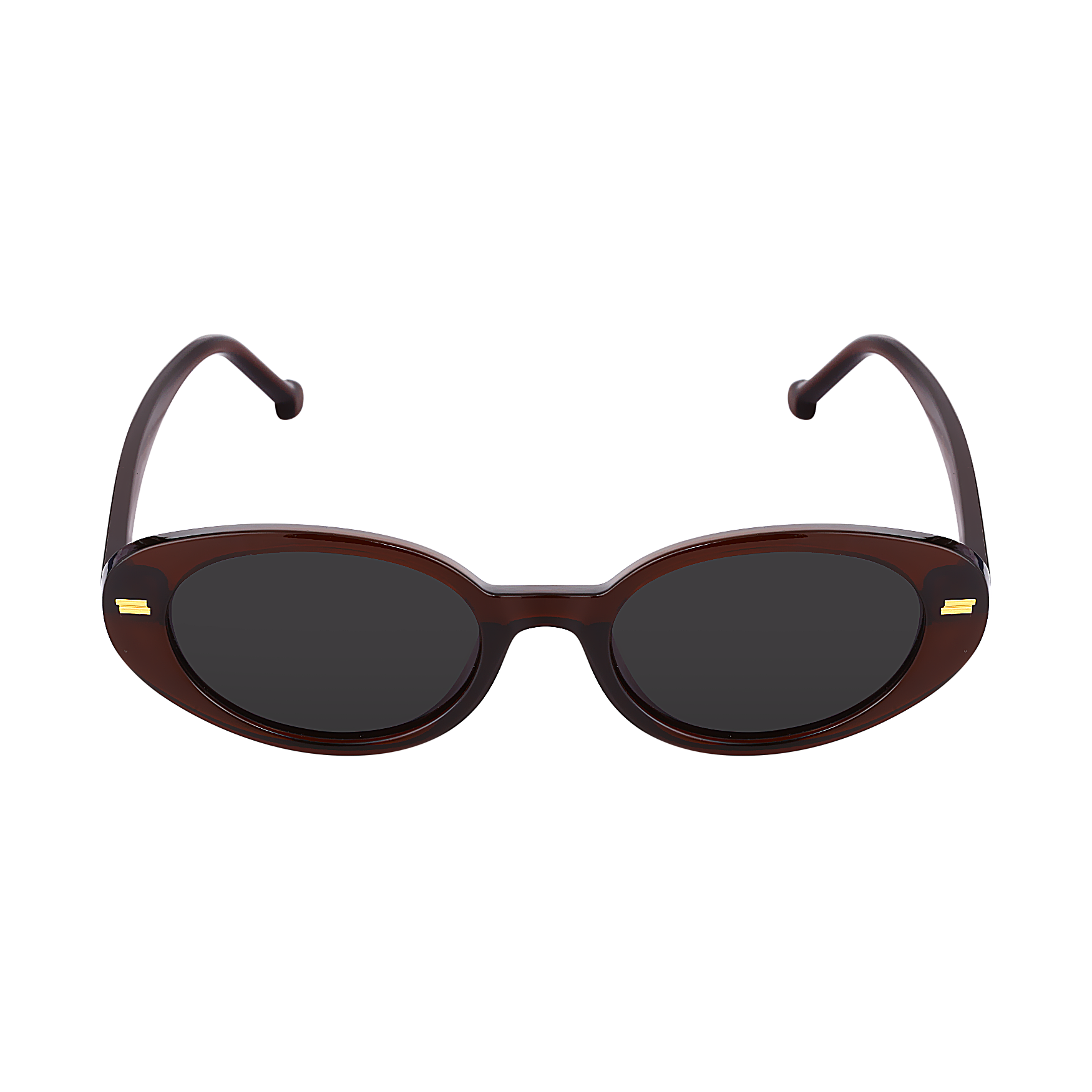 Daniel Klein Women’s Brown Oval Sunglasses with Dark Lenses