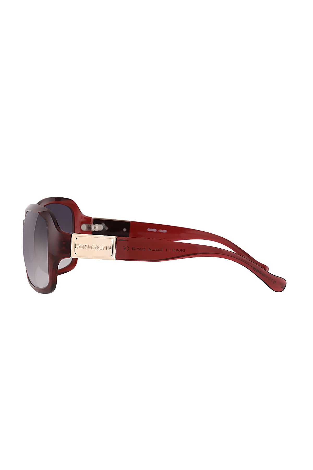 Daniel Klein Burgundy Oversized Square Sunglasses
