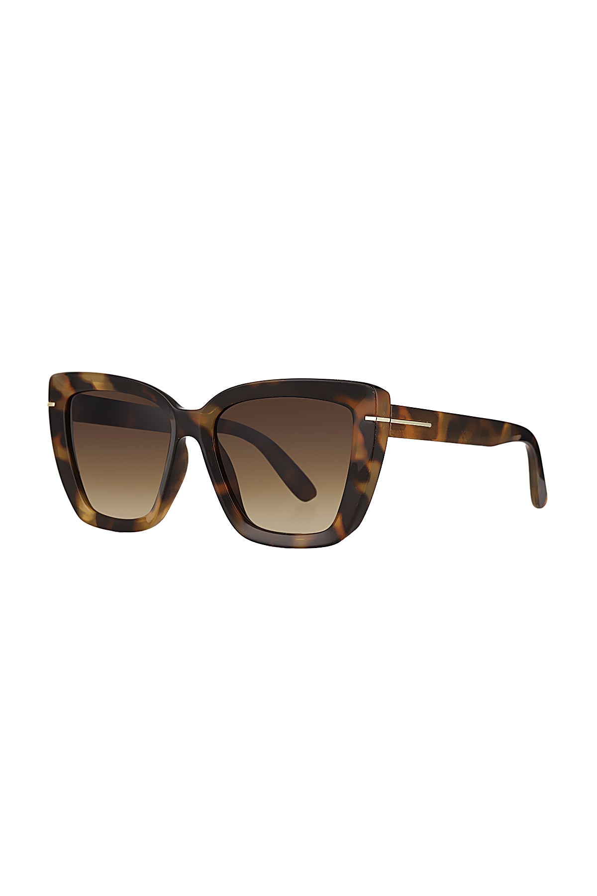Daniel Klein Tortoiseshell Oversized Cat-Eye Sunglasses