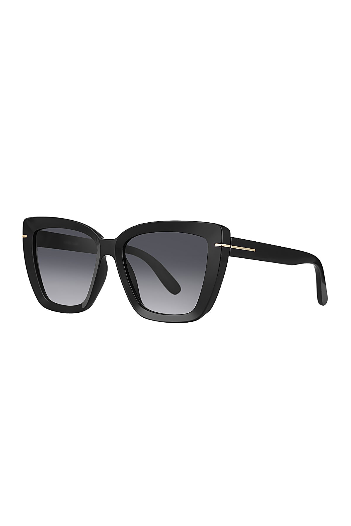 Daniel Klein Women’s Black Oversized Square Sunglasses with Grey Lenses