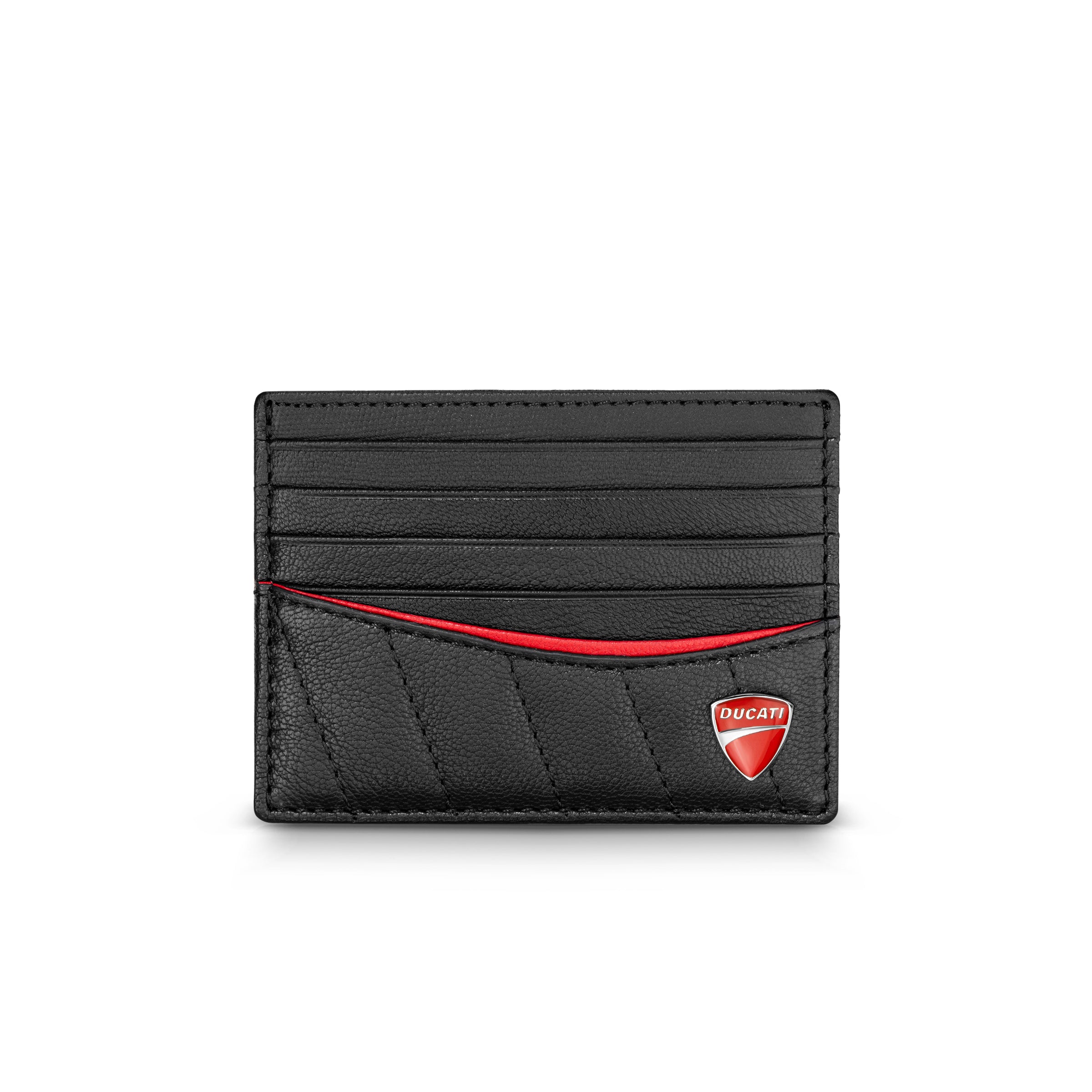 Ducati Enzo Black Leather Card Case
