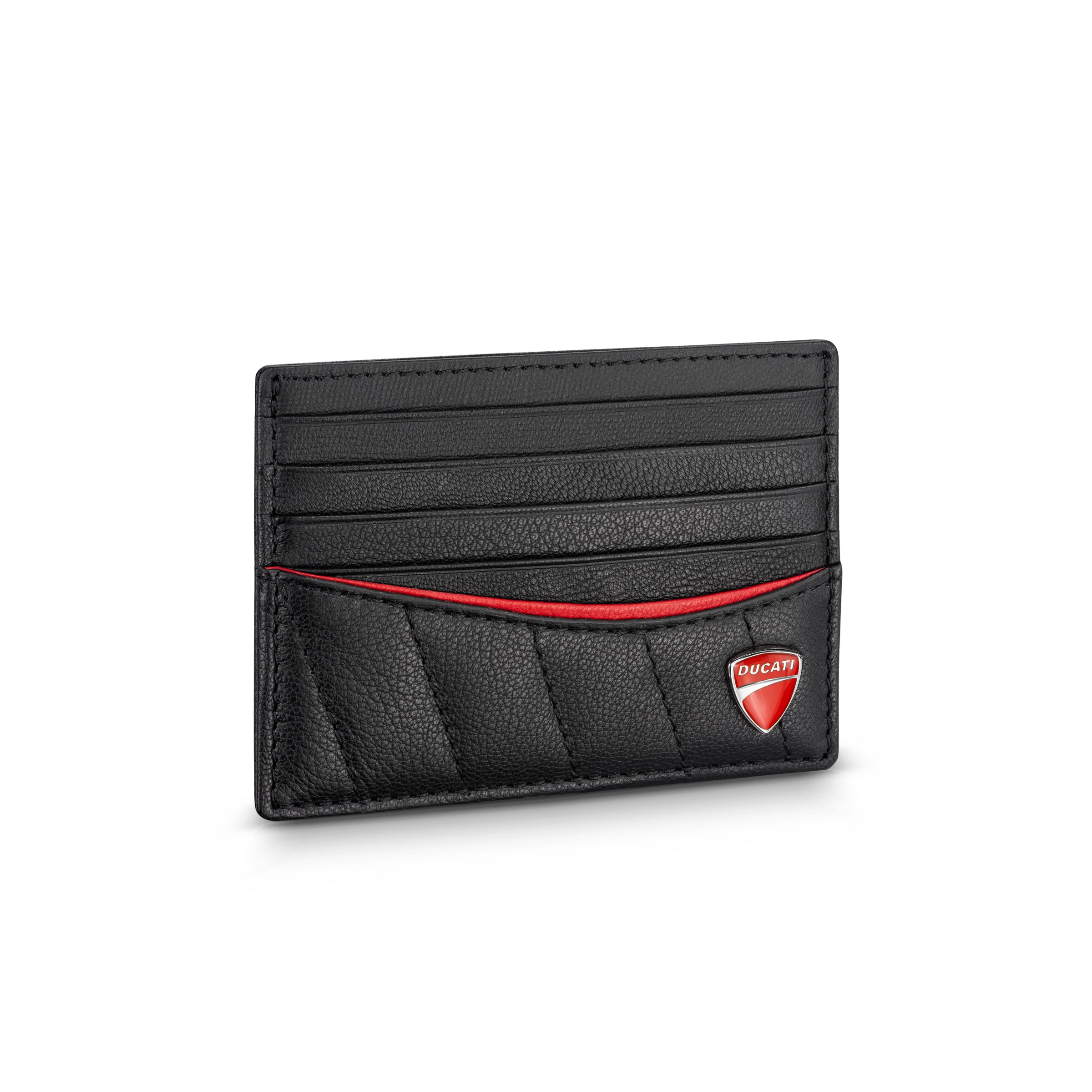 Ducati Enzo Black Leather Card Case