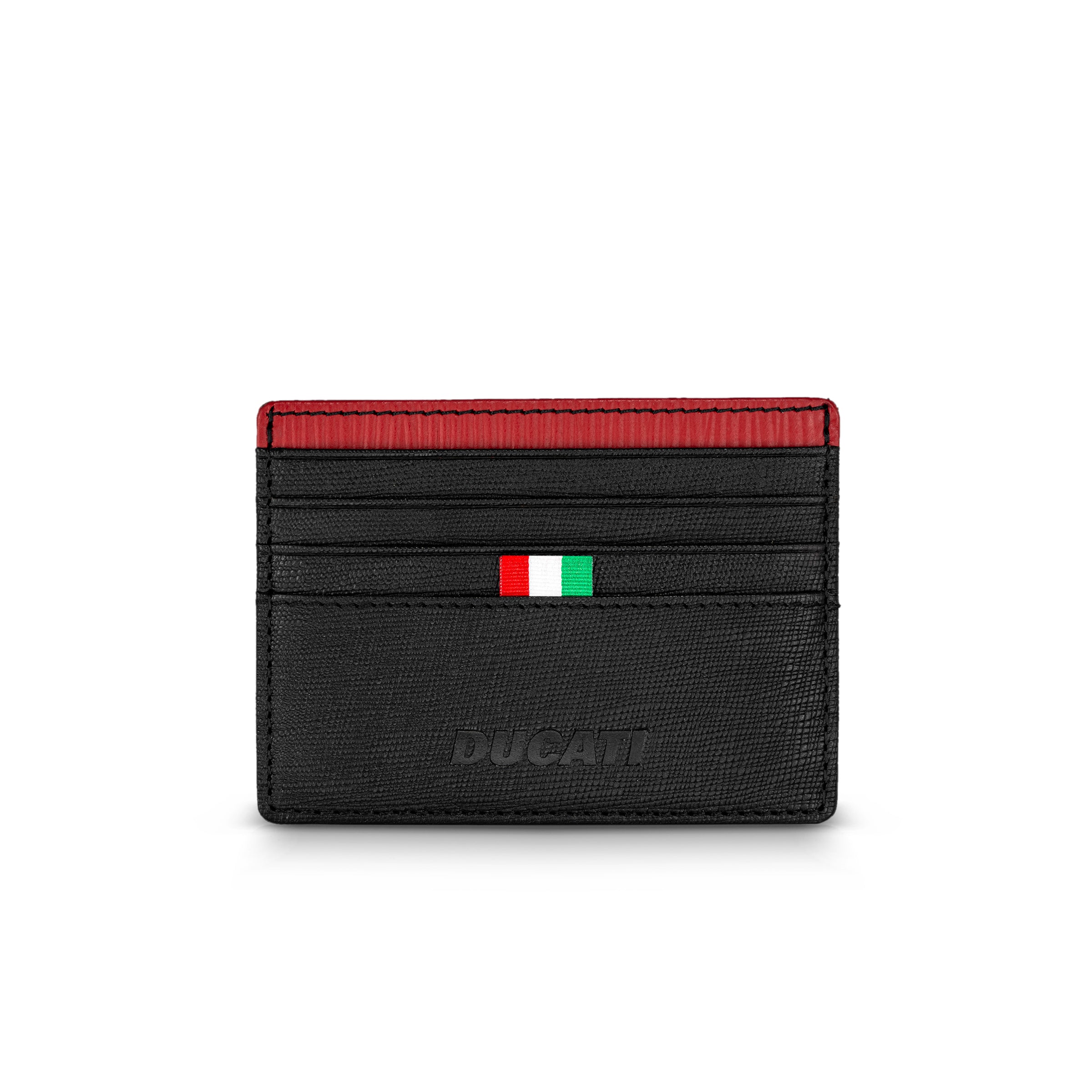 Ducati Rocco Black Leather Card Case