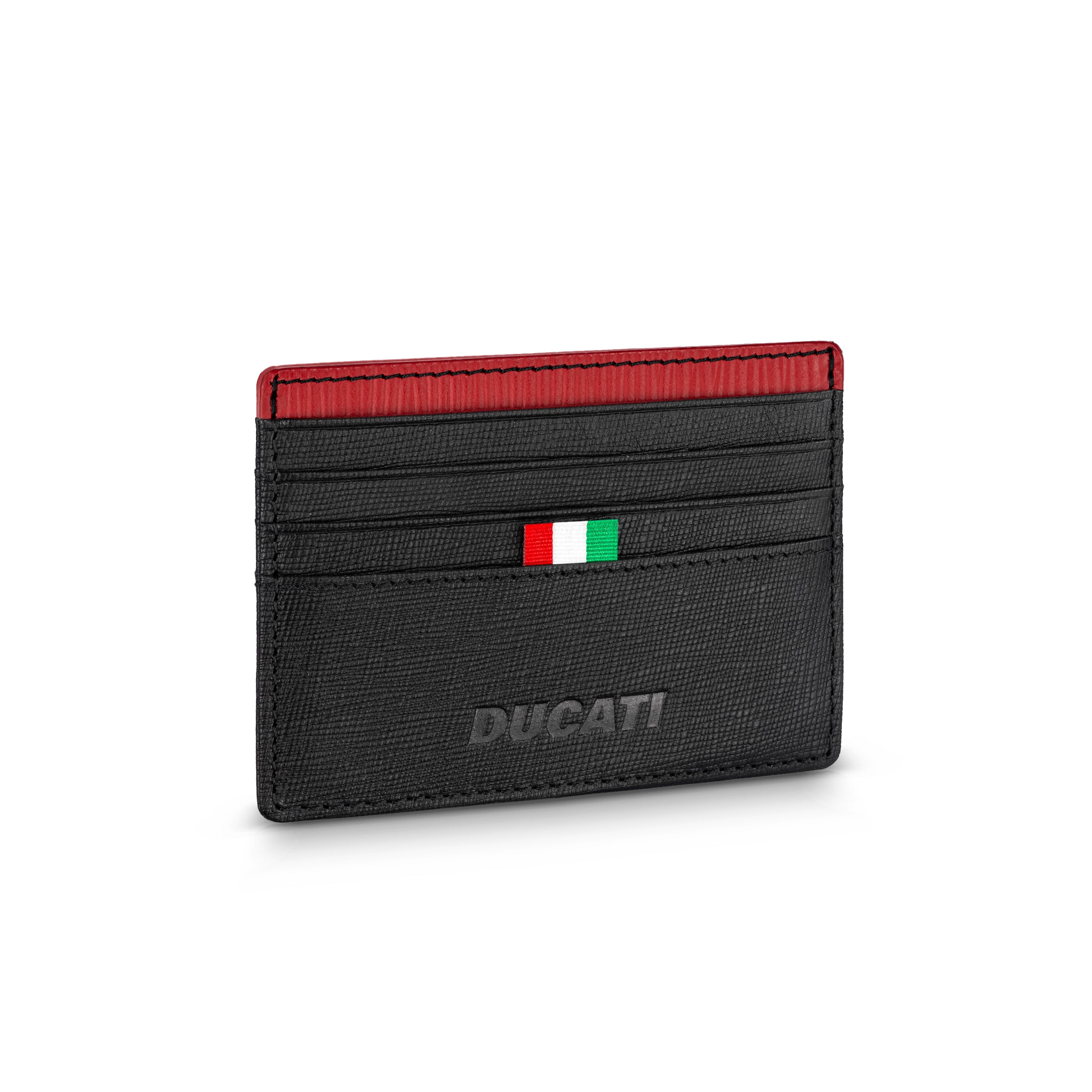 Ducati Rocco Black Leather Card Case