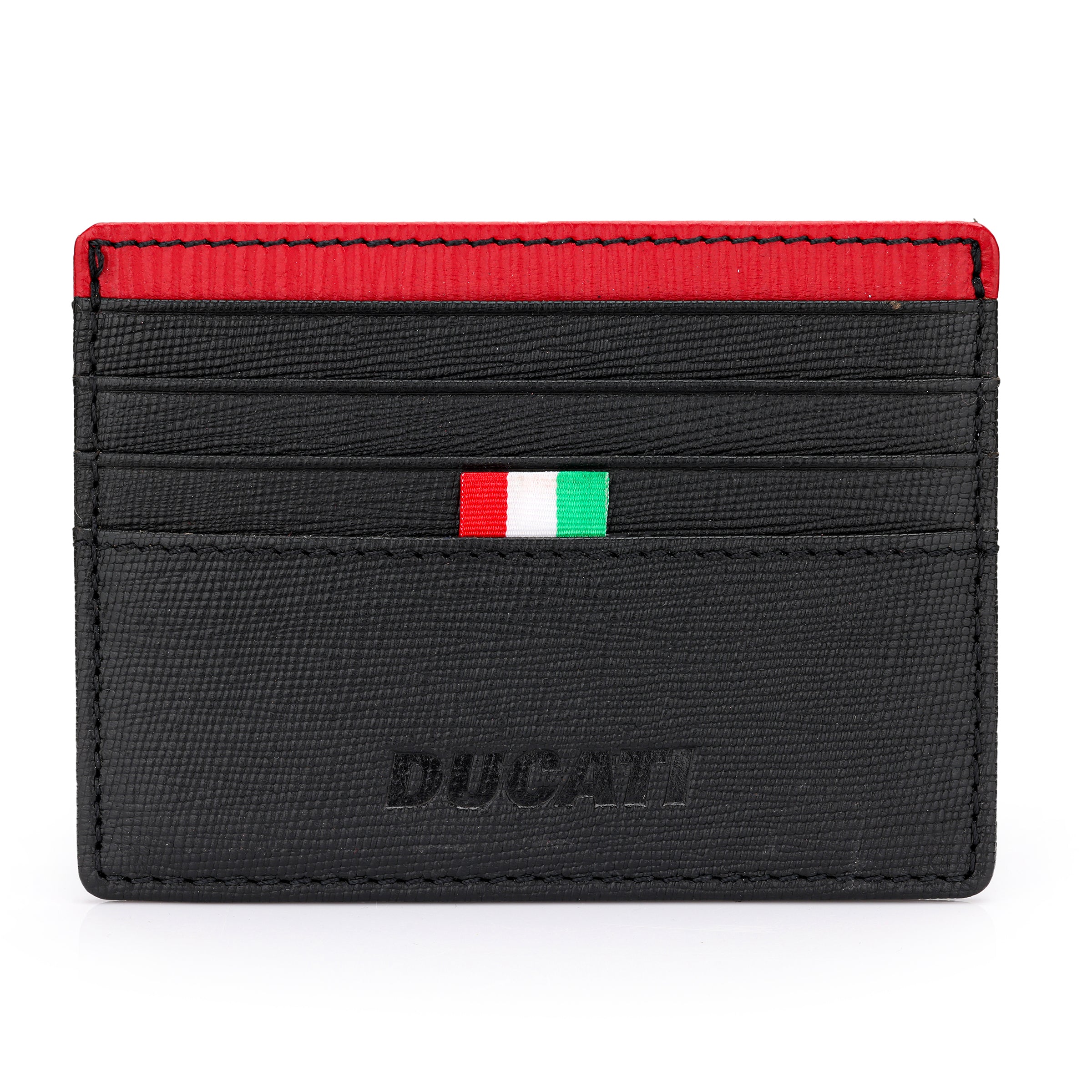 Ducati Rocco Black Leather Card Case
