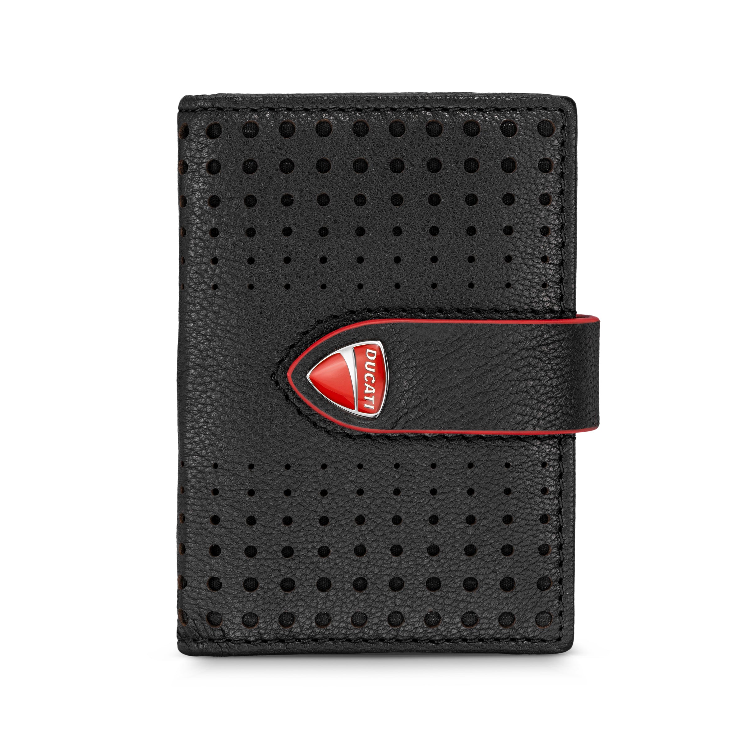 Ducati Cerrada Black Leather Card Case