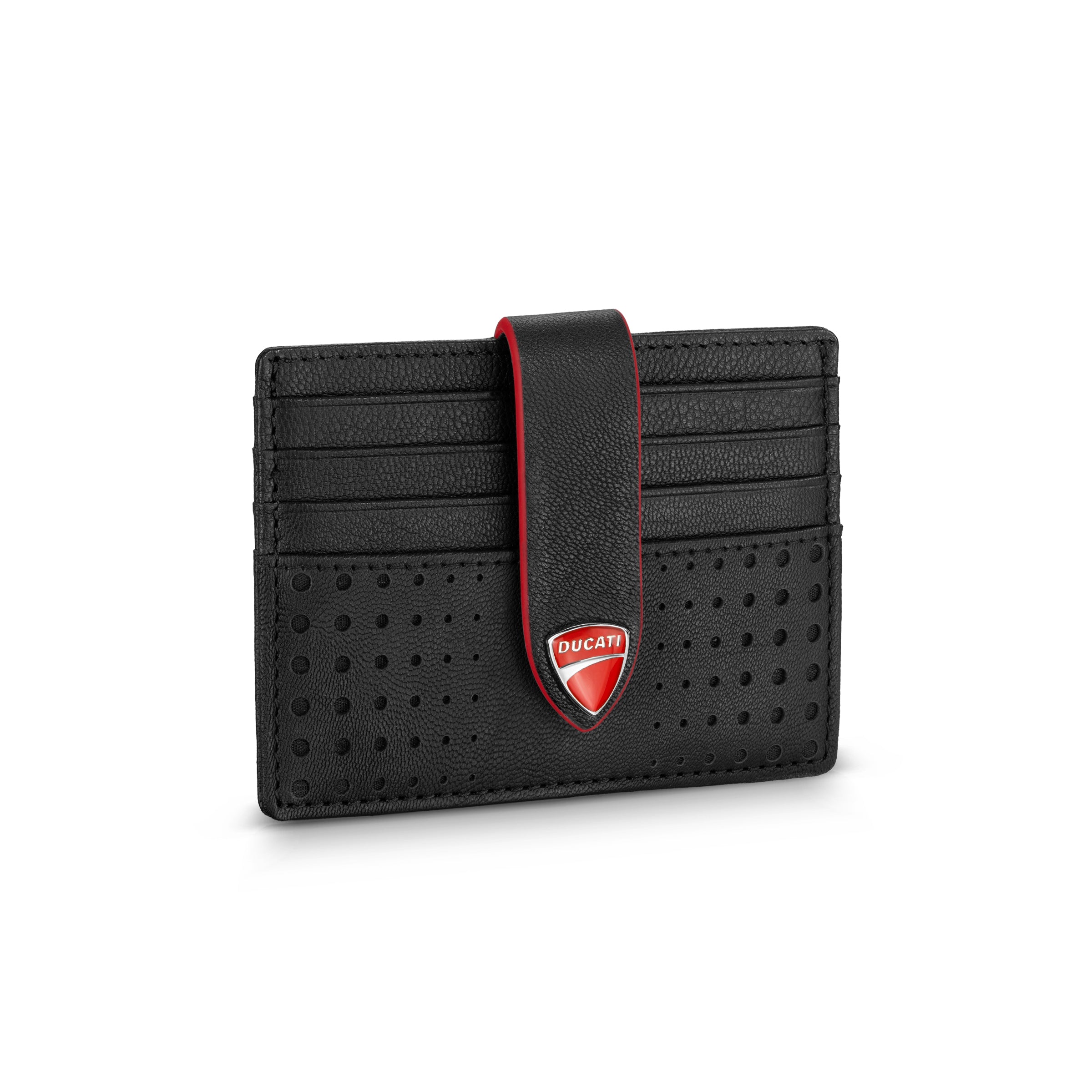 Ducati Cerrada Black Leather Card Case