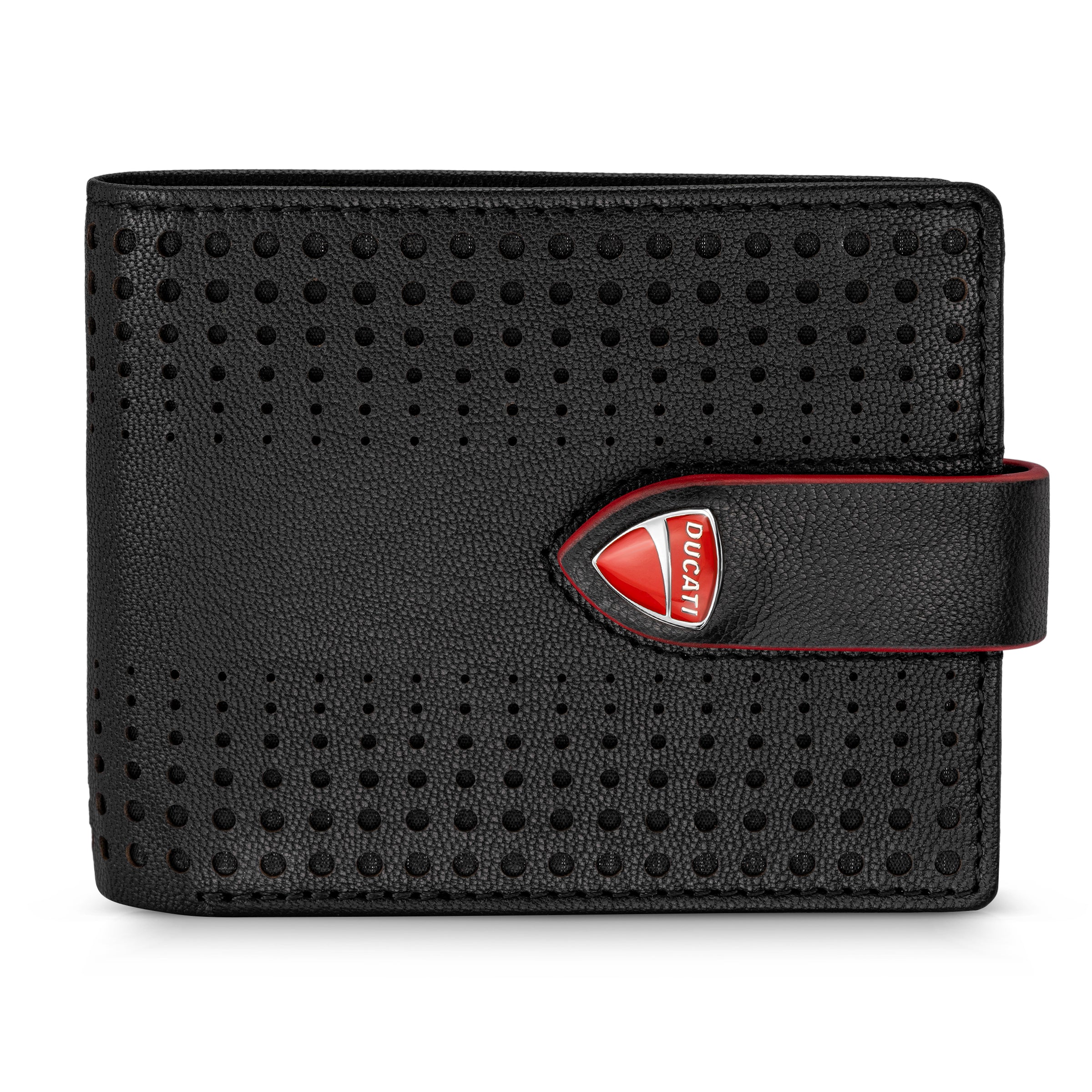 Ducati Cerrada Black Leather Wallet