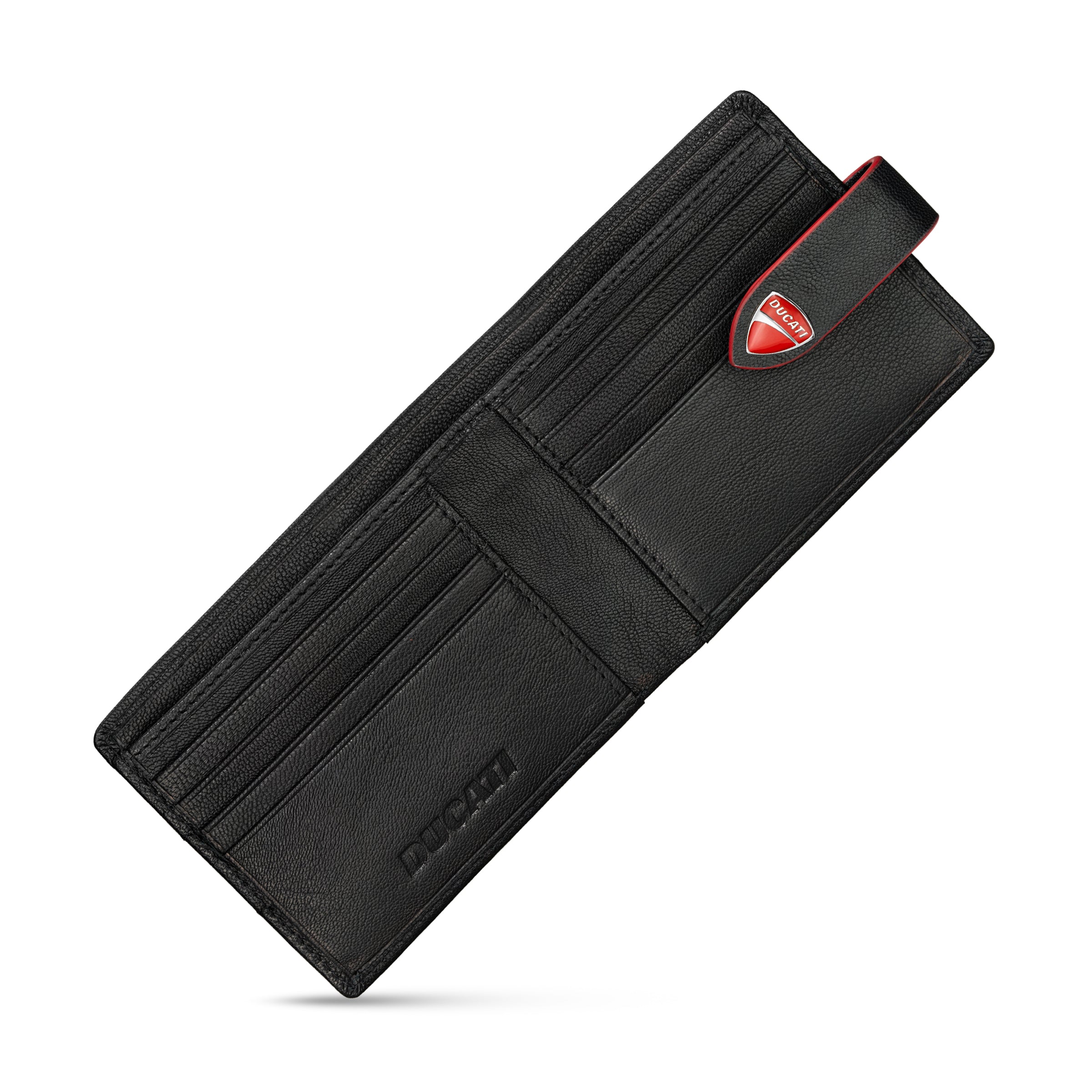 Ducati Cerrada Black Leather Wallet