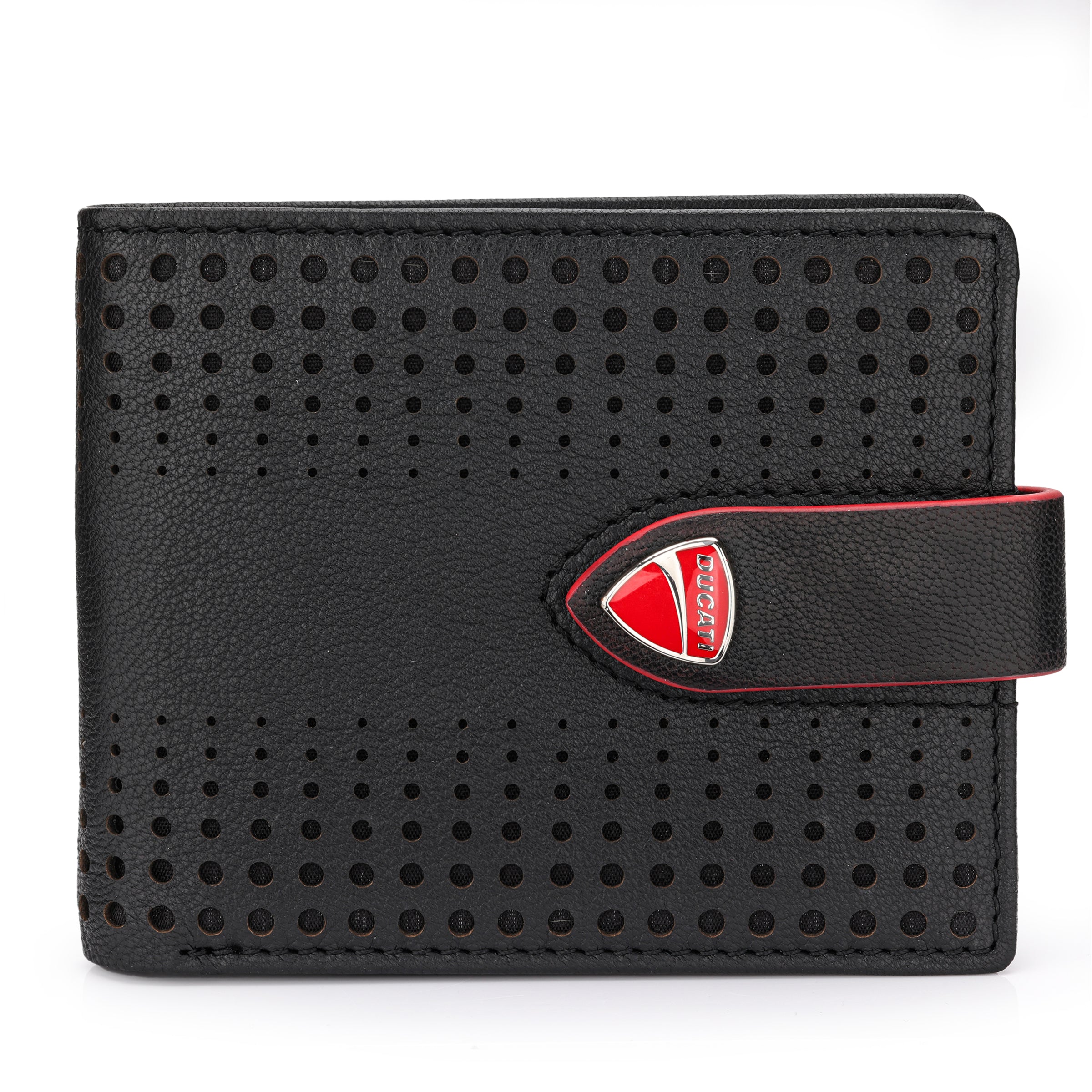 Ducati Cerrada Black Leather Wallet
