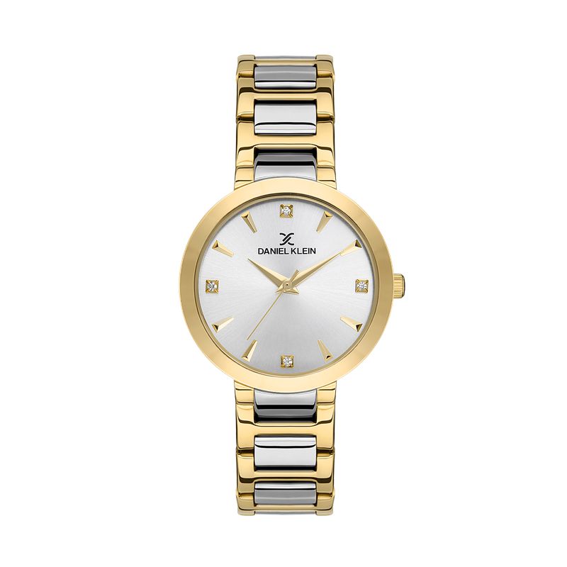 Daniel Klein 2-Tone Premium Silver Dial 3 Hands Watch