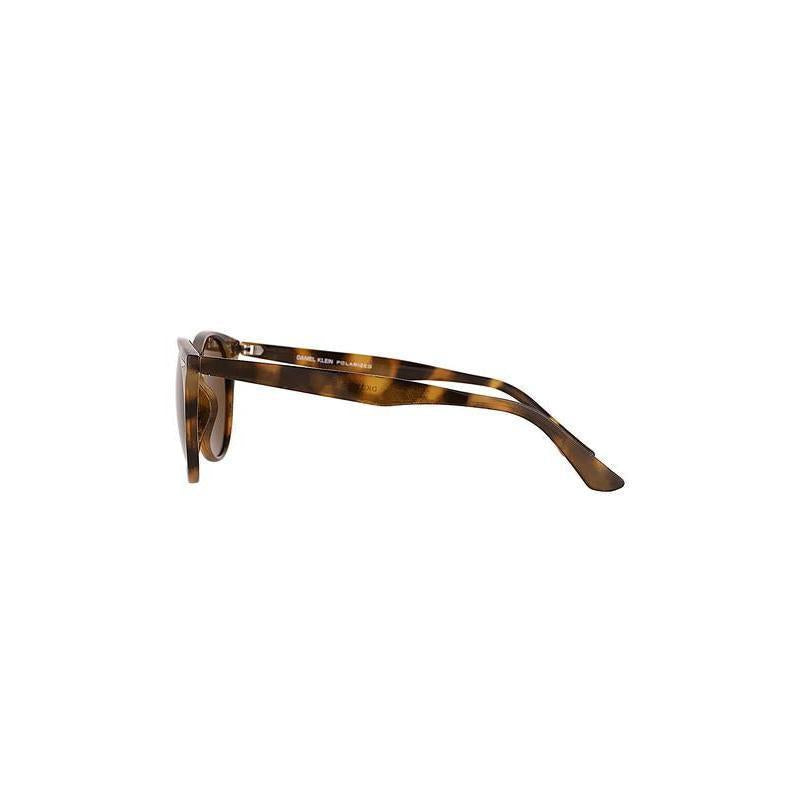 Daniel Klein Brown Havana Round Sunglasses