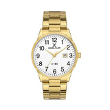 Daniel Klein D-TWO IP Gold White Dial 3 Hands Watch