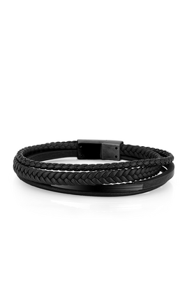 Daniel Klein DKJ.6.10018-2 Men's Leather Bracelet