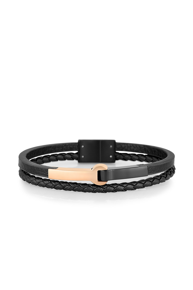 Daniel Klein DKJ.6.10021-2 Men's Leather Bracelet