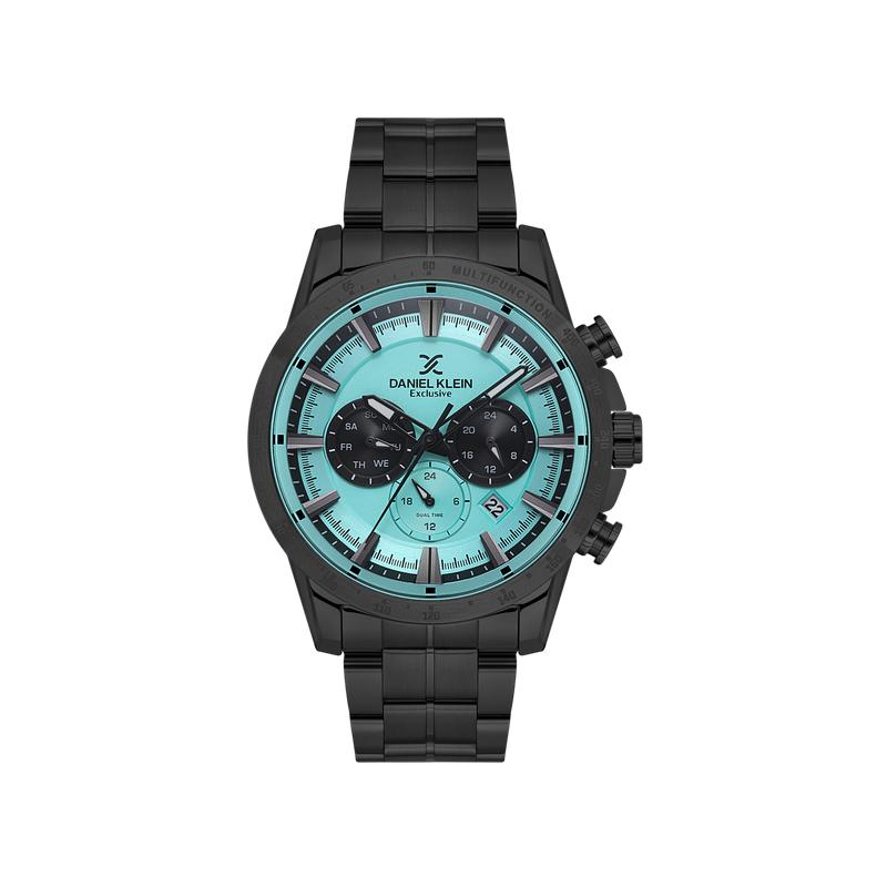 Daniel Klein Exclusive Men’s Black Stainless Steel Multi-Function Watch