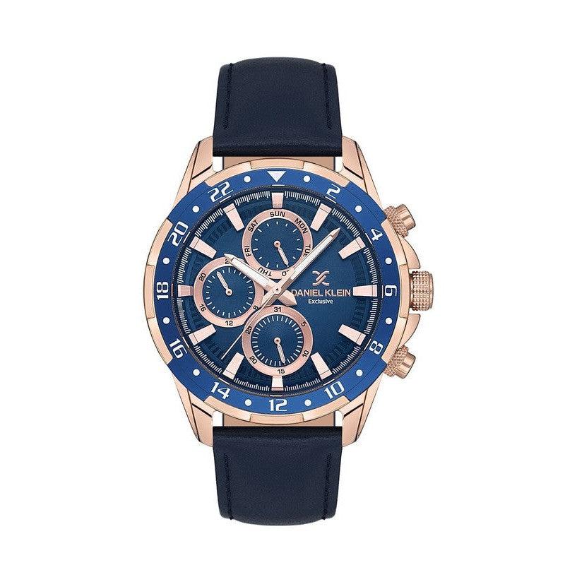 Daniel Klein Exclusive Multifunction Blue Dial Watch