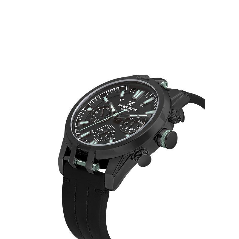 Daniel Klein Gents Black Dial Multifunction Watch