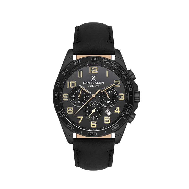 Daniel Klein Gents Black Dial Multifunction Watch