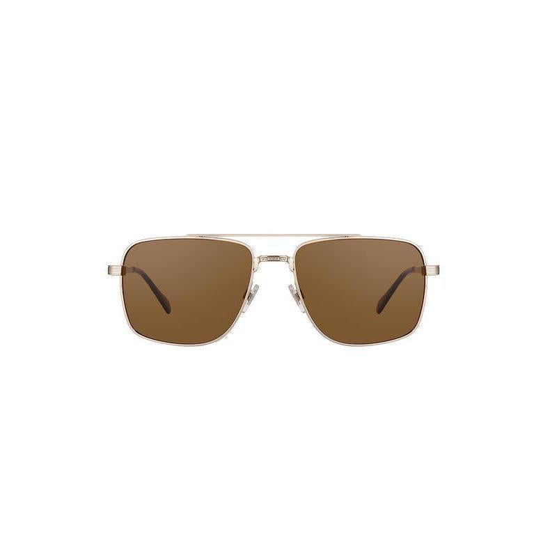 Daniel Klein Gold Metal Square Aviator Sunglasses