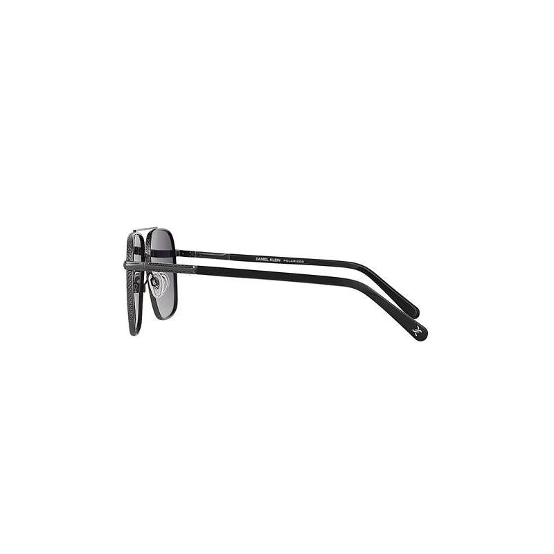 Daniel Klein Gunmetal Square Aviator Sunglasses