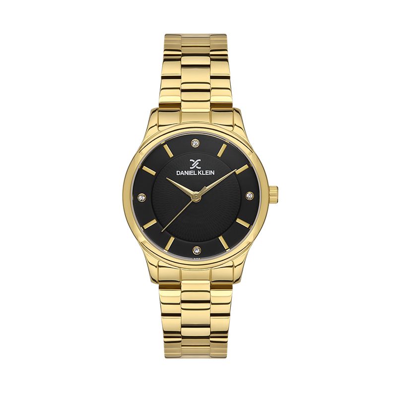 Daniel Klein IP Gold Premium Black Dial 3 Hands Watch