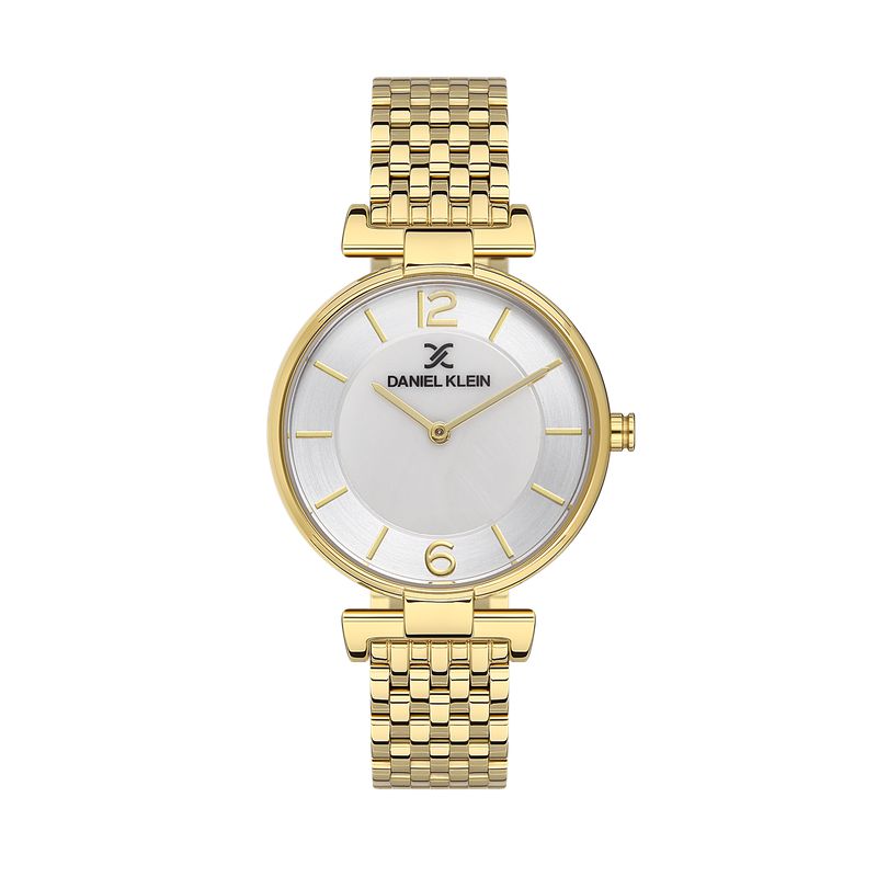 Daniel Klein IP Gold Premium Silver Dial 3 Hands Watch