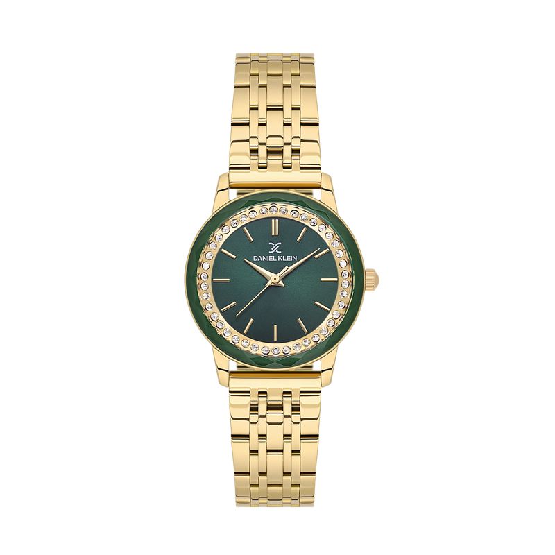 Daniel Klein Ladies 2 Hands IP Gold Watch