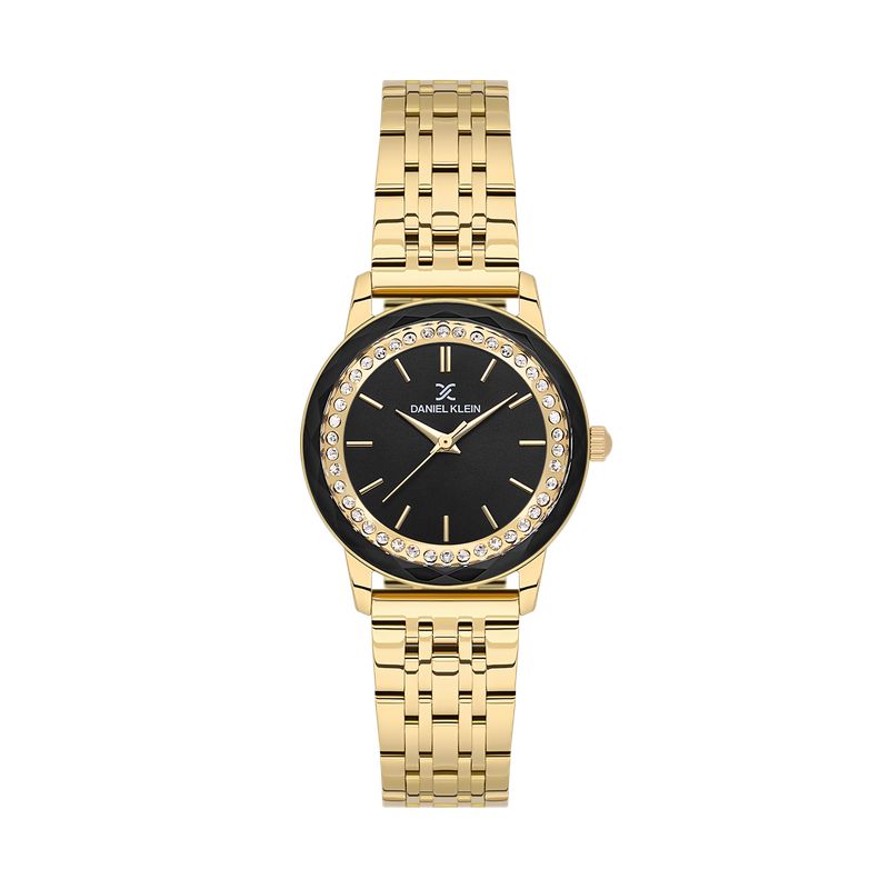 Daniel Klein Ladies 2 Hands IP Gold Watch