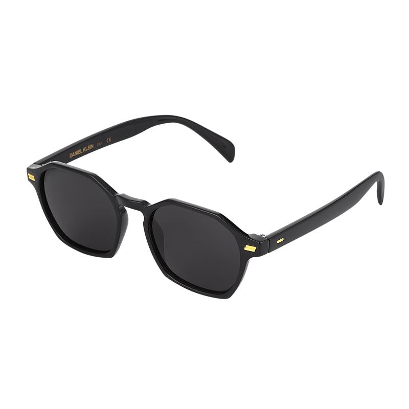 Daniel Klein Men’s Black Rectangular Sunglasses