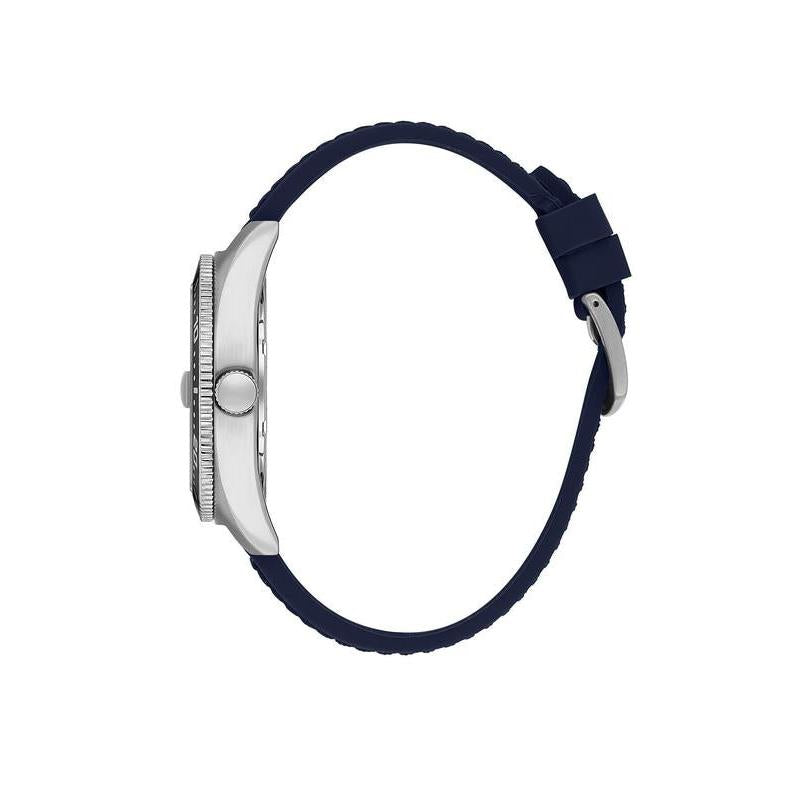 Daniel Klein Men’s Diver-Inspired Blue Dial Watch with Blue Silicone Strap