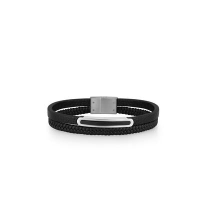 Daniel Klein DKJ.6.10023-2 Men's Leather Bracelet