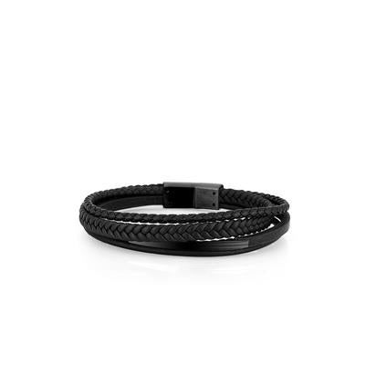 Daniel Klein DKJ.6.10018-2 Men's Leather Bracelet