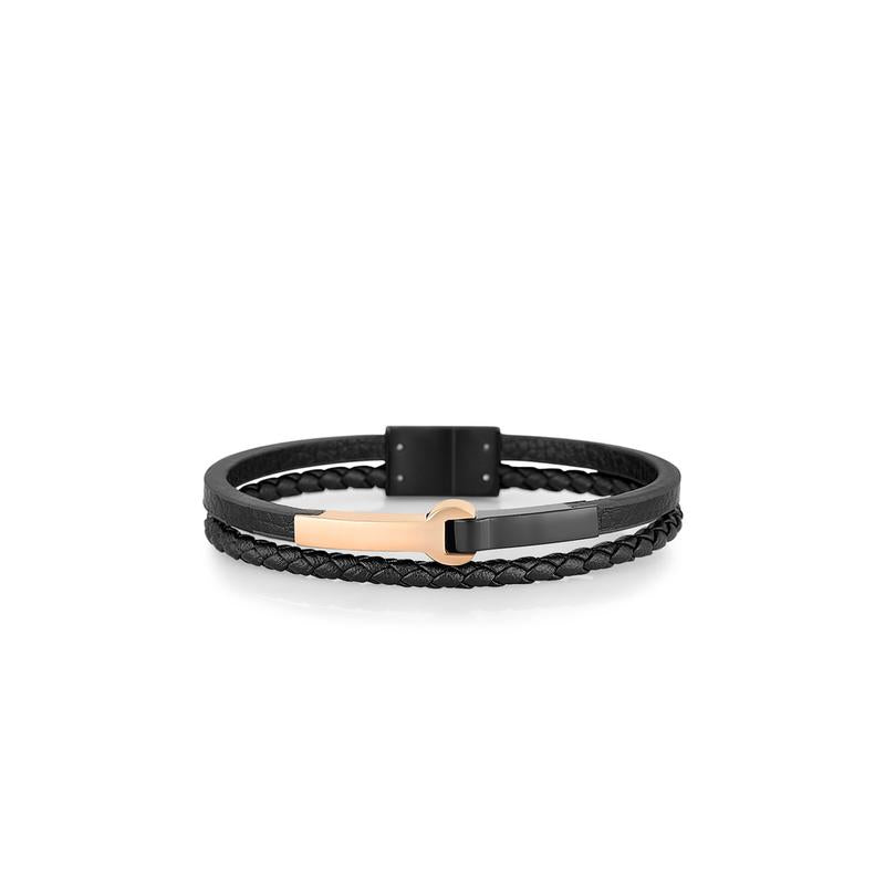Daniel Klein DKJ.6.10021-2 Men's Leather Bracelet